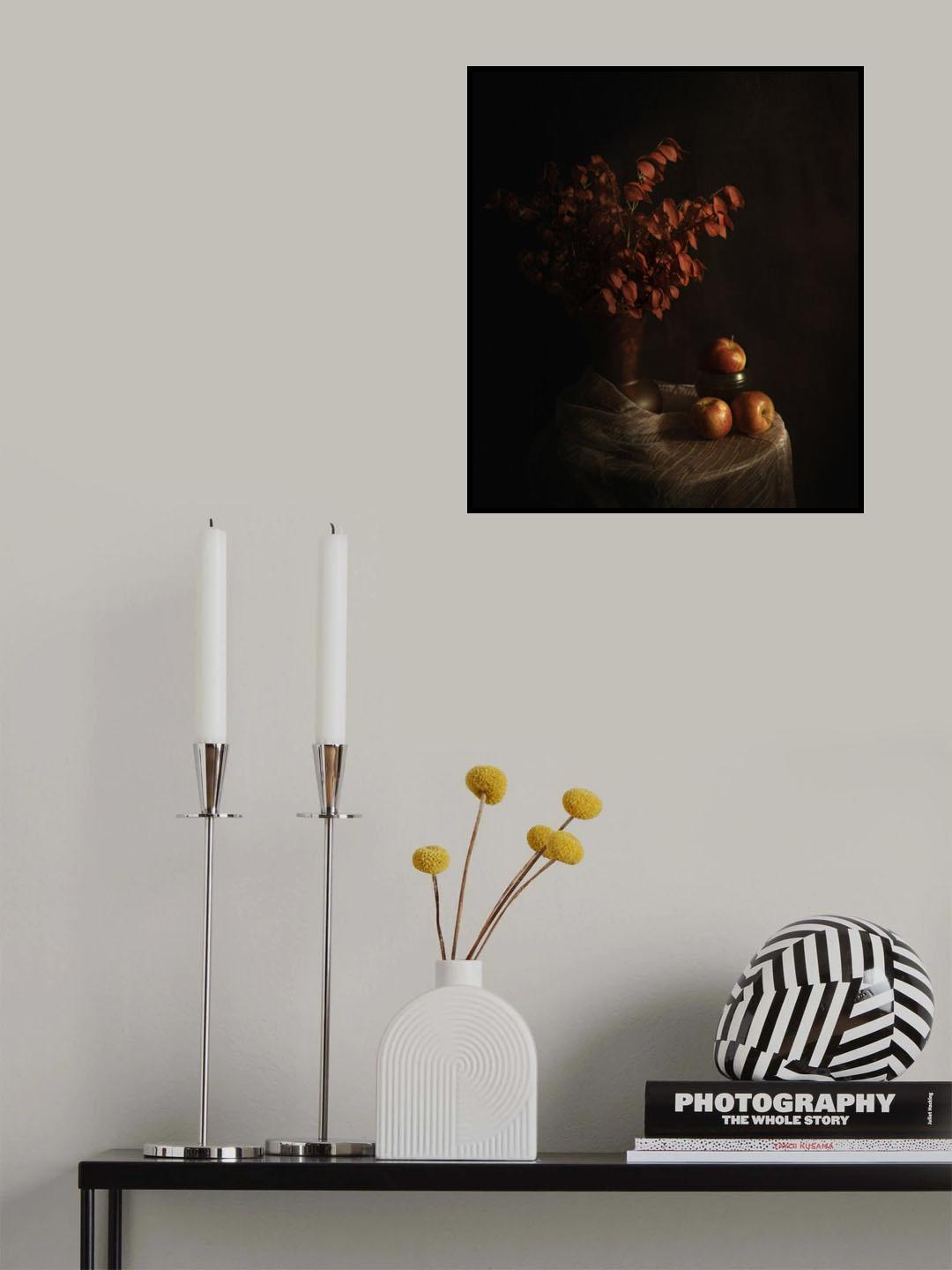 Apple in red autumn Poster och Canvastavla
