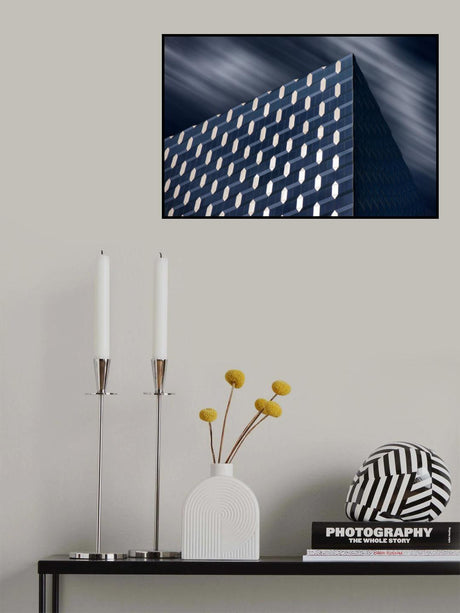 White and blue Poster och Canvastavla