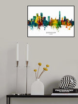 Birmingham England Skyline Poster och Canvastavla