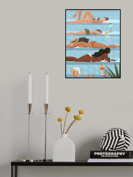 Ladies by the pool Poster och Canvastavla