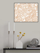 Scandi brown white pattern Poster och Canvastavla