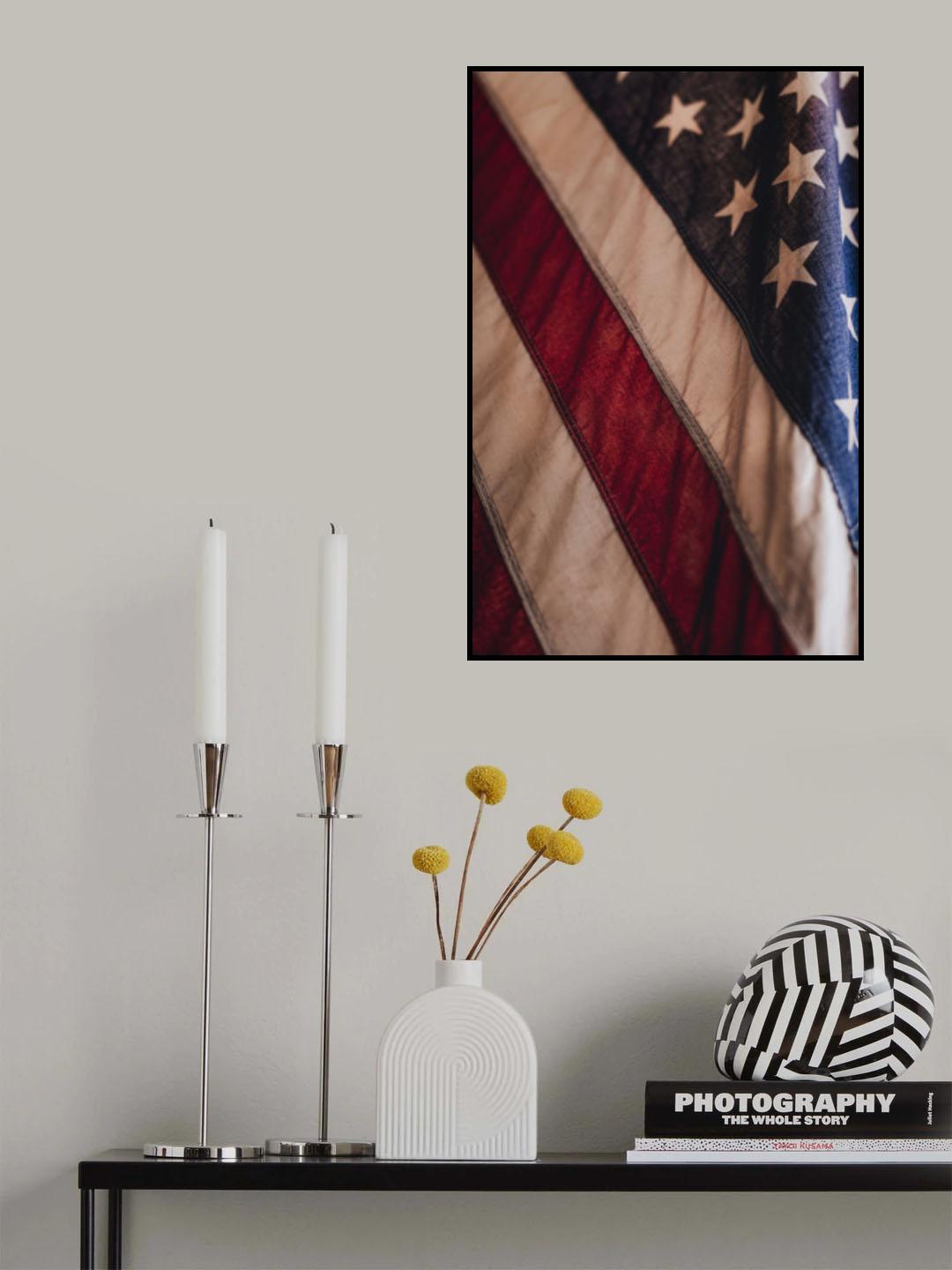 USA Flag Poster och Canvastavla