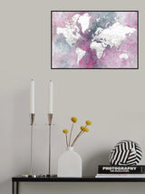 Detailed world map with cities Taliessa Poster och Canvastavla