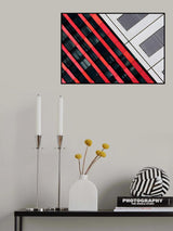 Red diagonals. Poster och Canvastavla