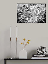 Morning Blooms Black &amp; White Poster och Canvastavla