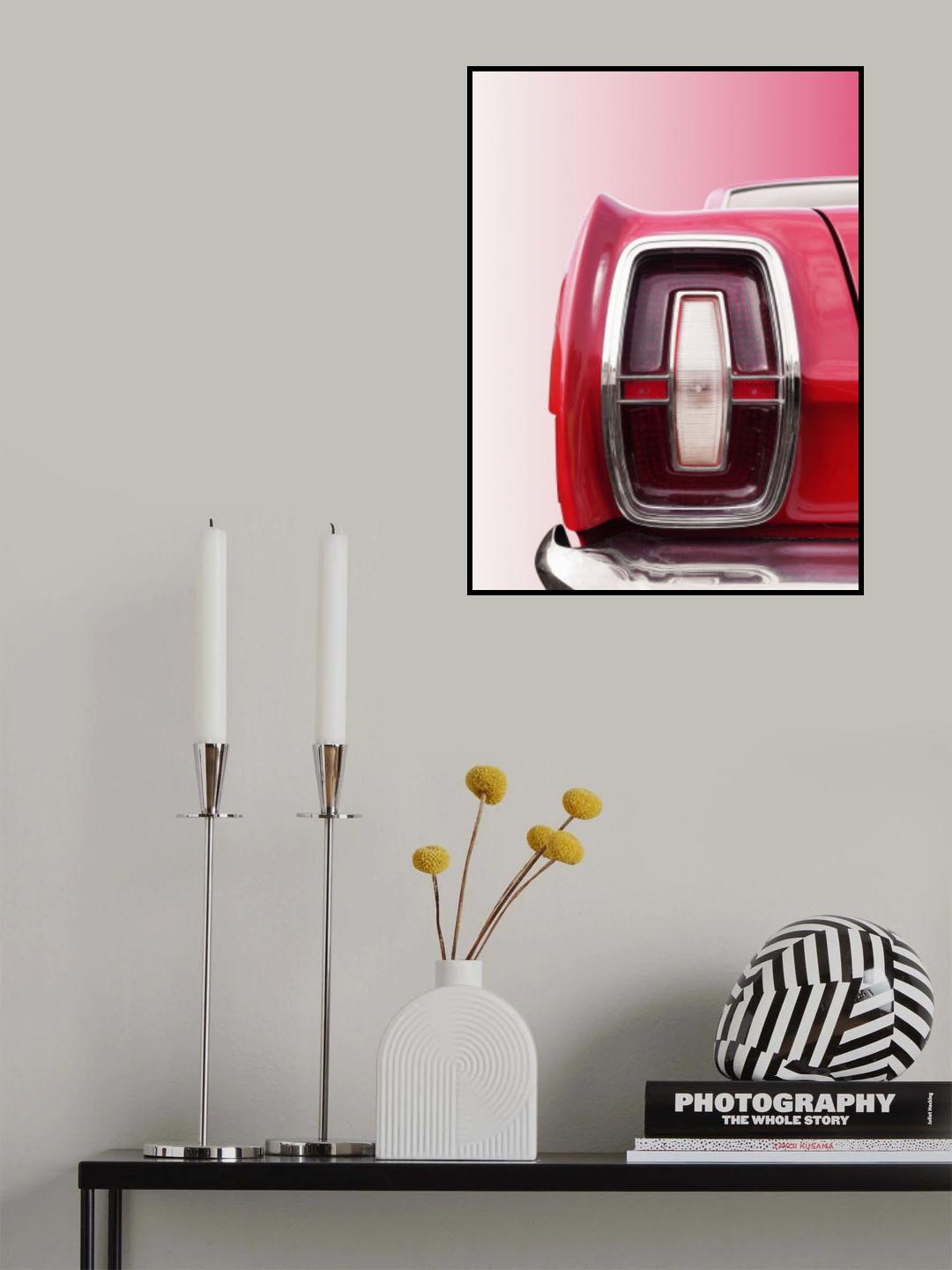 US classic car fair lane 1968 taillight abstract Poster och Canvastavla