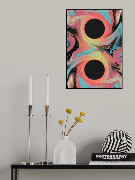 Psychedelic Black Hole Poster och Canvastavla