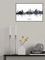 Belfast Northern Ireland Skyline Poster och Canvastavla