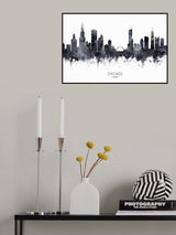 Chicago Illinois Skyline Poster och Canvastavla