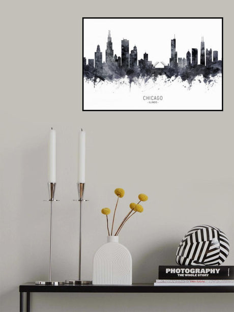 Chicago Illinois Skyline Poster och Canvastavla