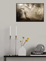 Bike in fog Poster och Canvastavla
