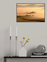 Grassland Fog Poster och Canvastavla
