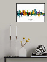 Savannah Georgia Skyline Poster och Canvastavla