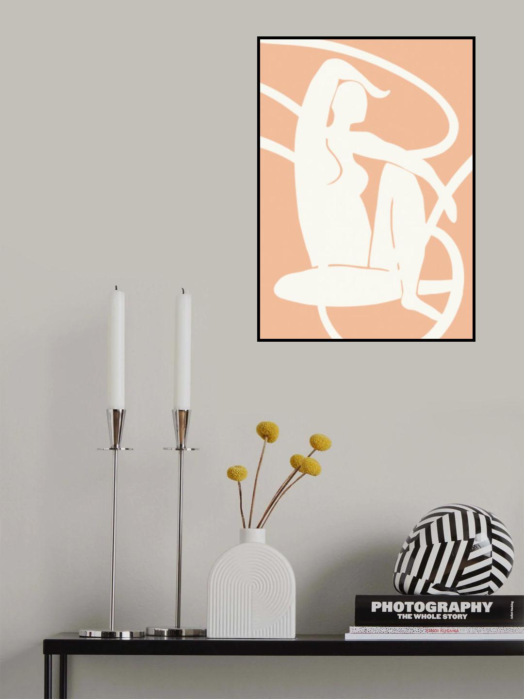 Pictufy Studio Woman Line Peach Fuzz Poster och Canvastavla