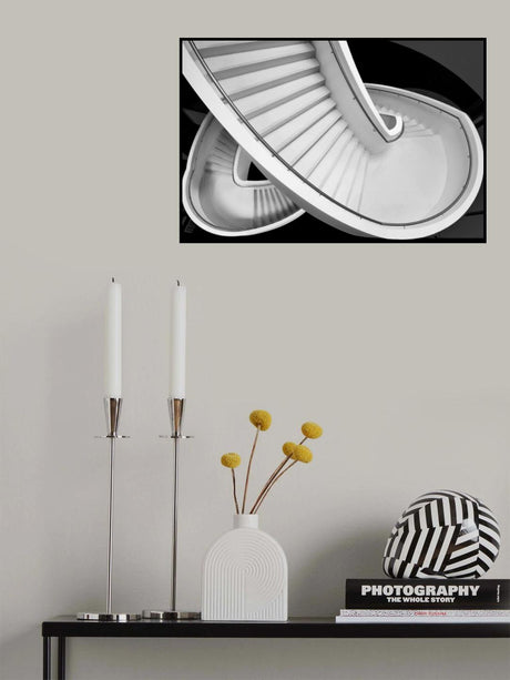 B&amp;W staircase Poster och Canvastavla