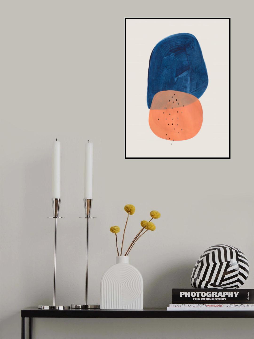Bubble Teal Tan.png Poster och Canvastavla