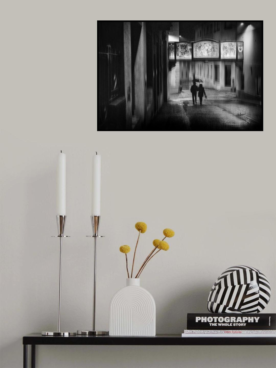 Walking in the rain Poster och Canvastavla