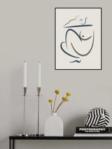 Minimal Nude Curl Poster och Canvastavla