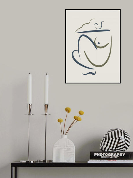 Minimal Nude Curl Poster och Canvastavla