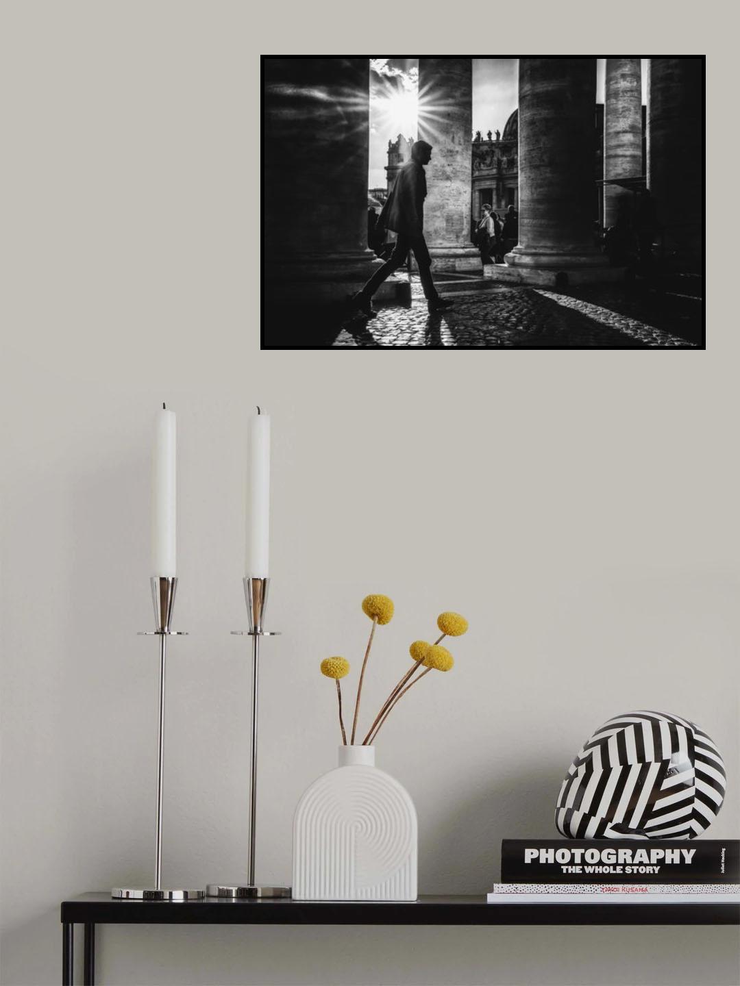 Walking between lights and shadows Poster och Canvastavla