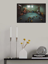 Playing snooker in the mountains Poster och Canvastavla