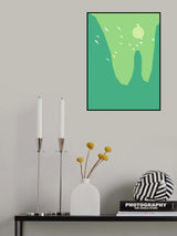 Green Dreamy Mountains Poster och Canvastavla