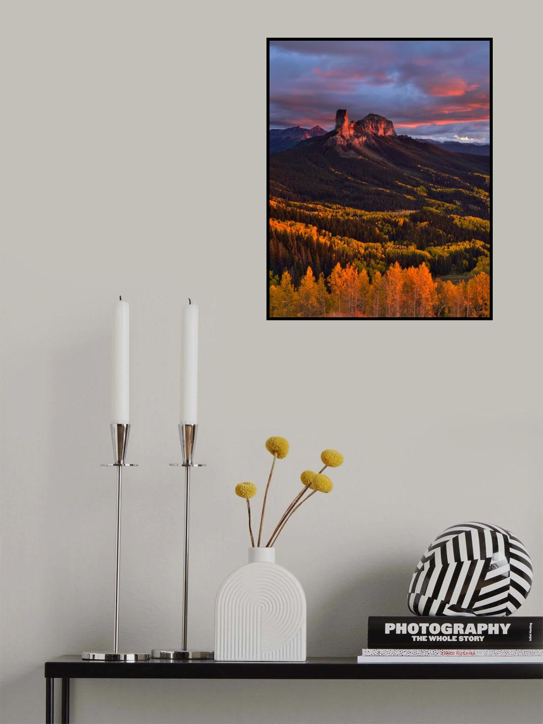 Chimney Rock Sunset Poster och Canvastavla