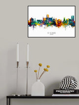 St Albans England Skyline Poster och Canvastavla
