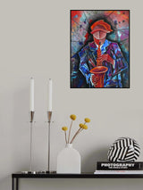 Sax Jazz Man Poster och Canvastavla