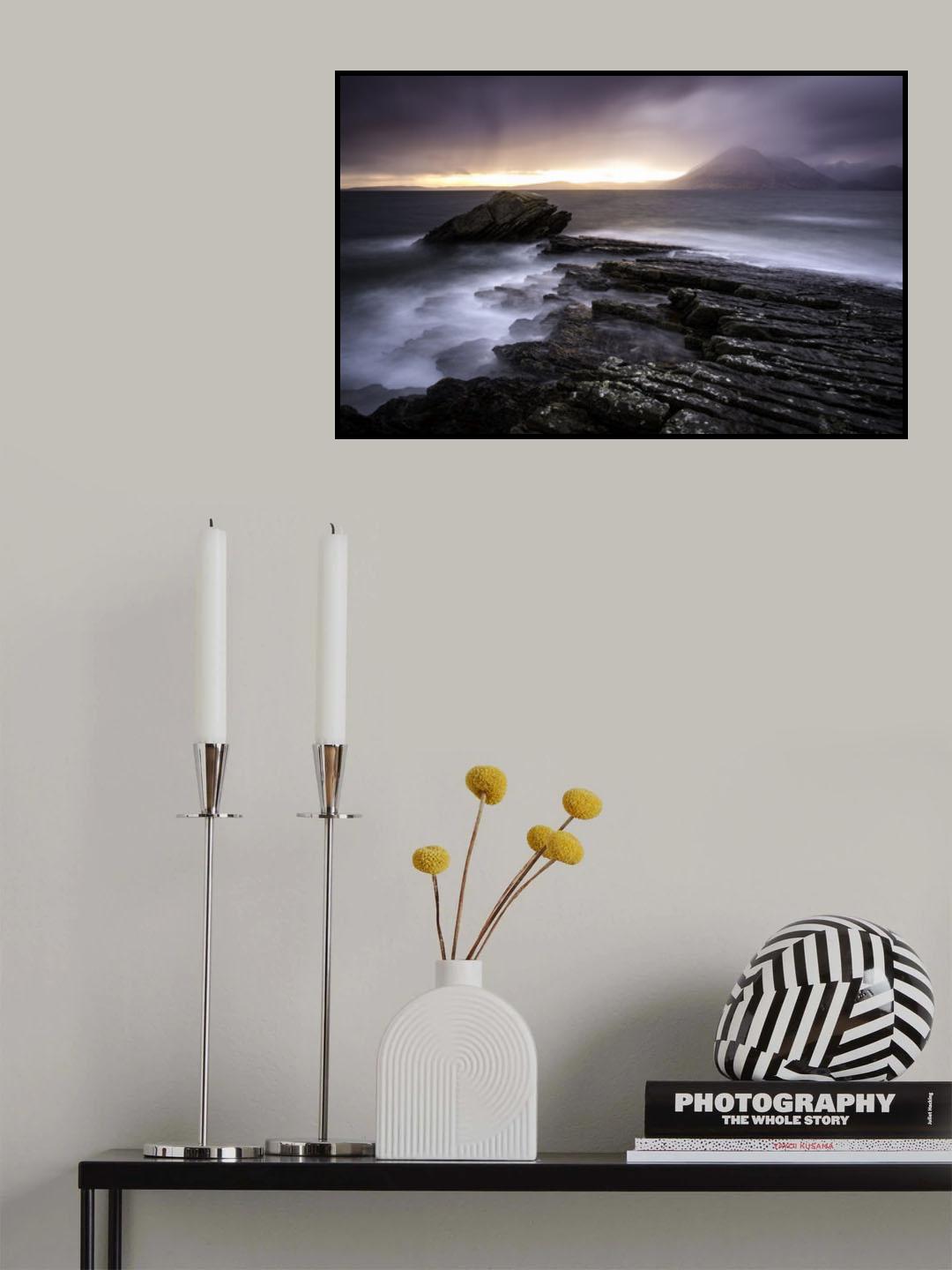 Sunset at Elgol Beach Poster och Canvastavla
