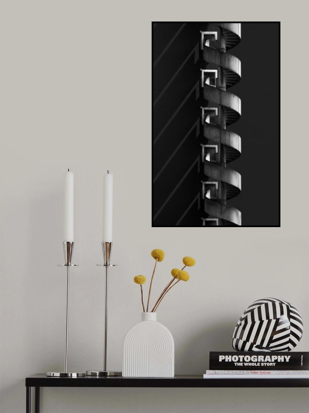 Old fire escape Stairway Poster och Canvastavla