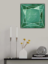 Be who you are gem emerald green Poster och Canvastavla