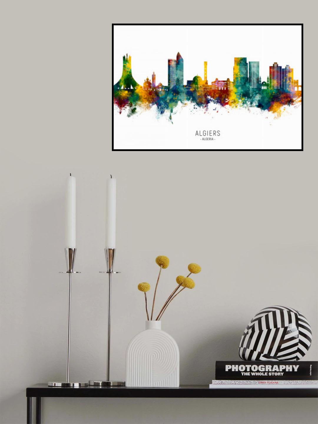 Algiers Algeria Skyline Poster och Canvastavla