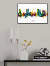 Algiers Algeria Skyline Poster och Canvastavla