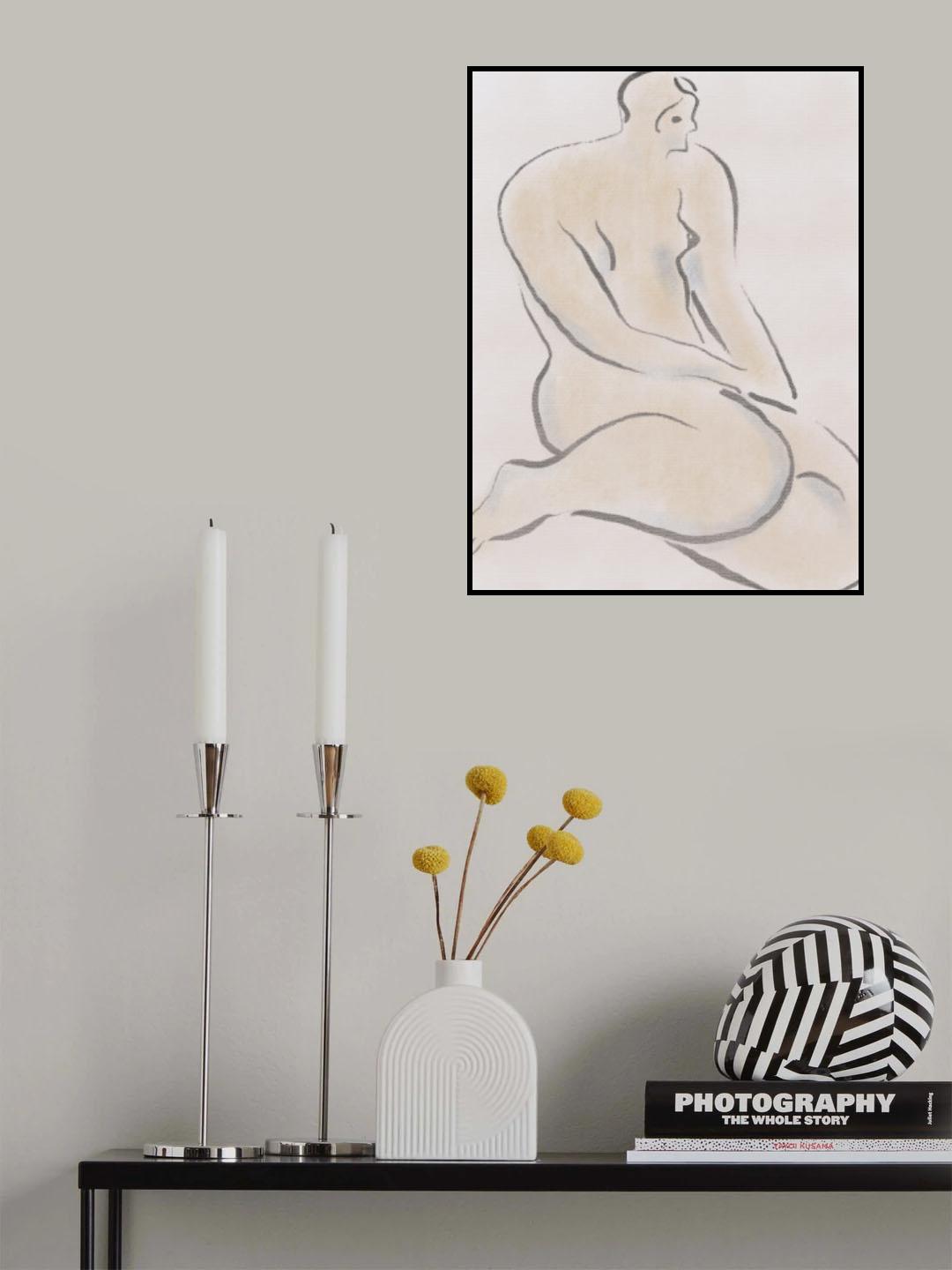 Pastel nude 04 Poster och Canvastavla