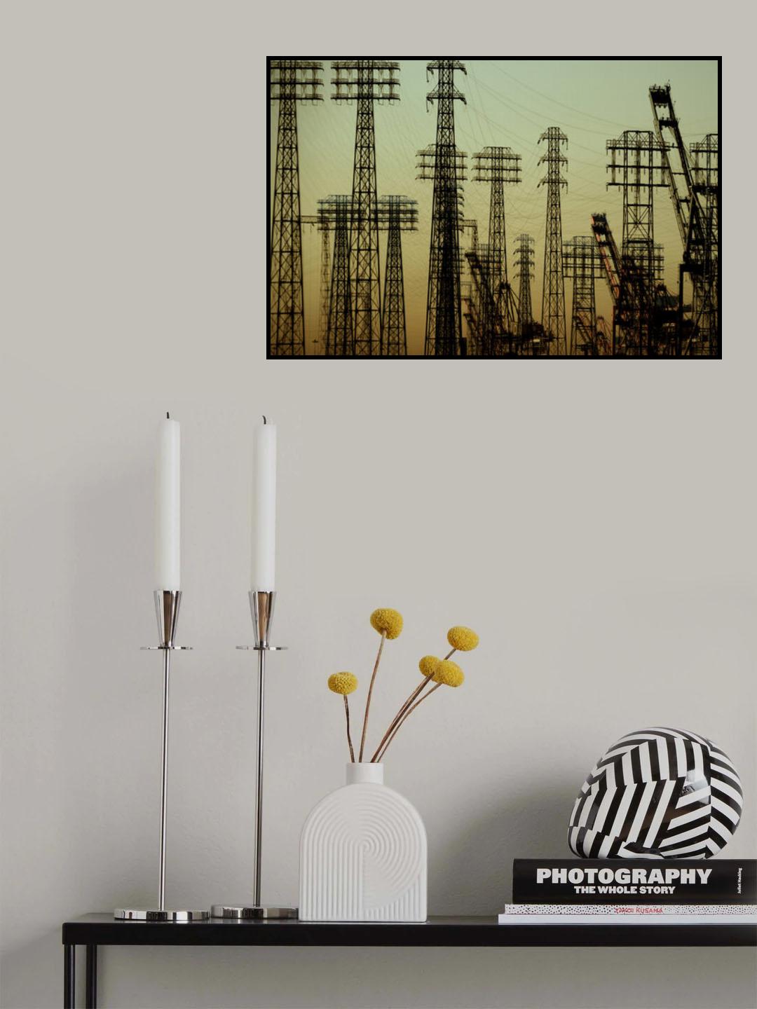 Electric Pylons Poster och Canvastavla
