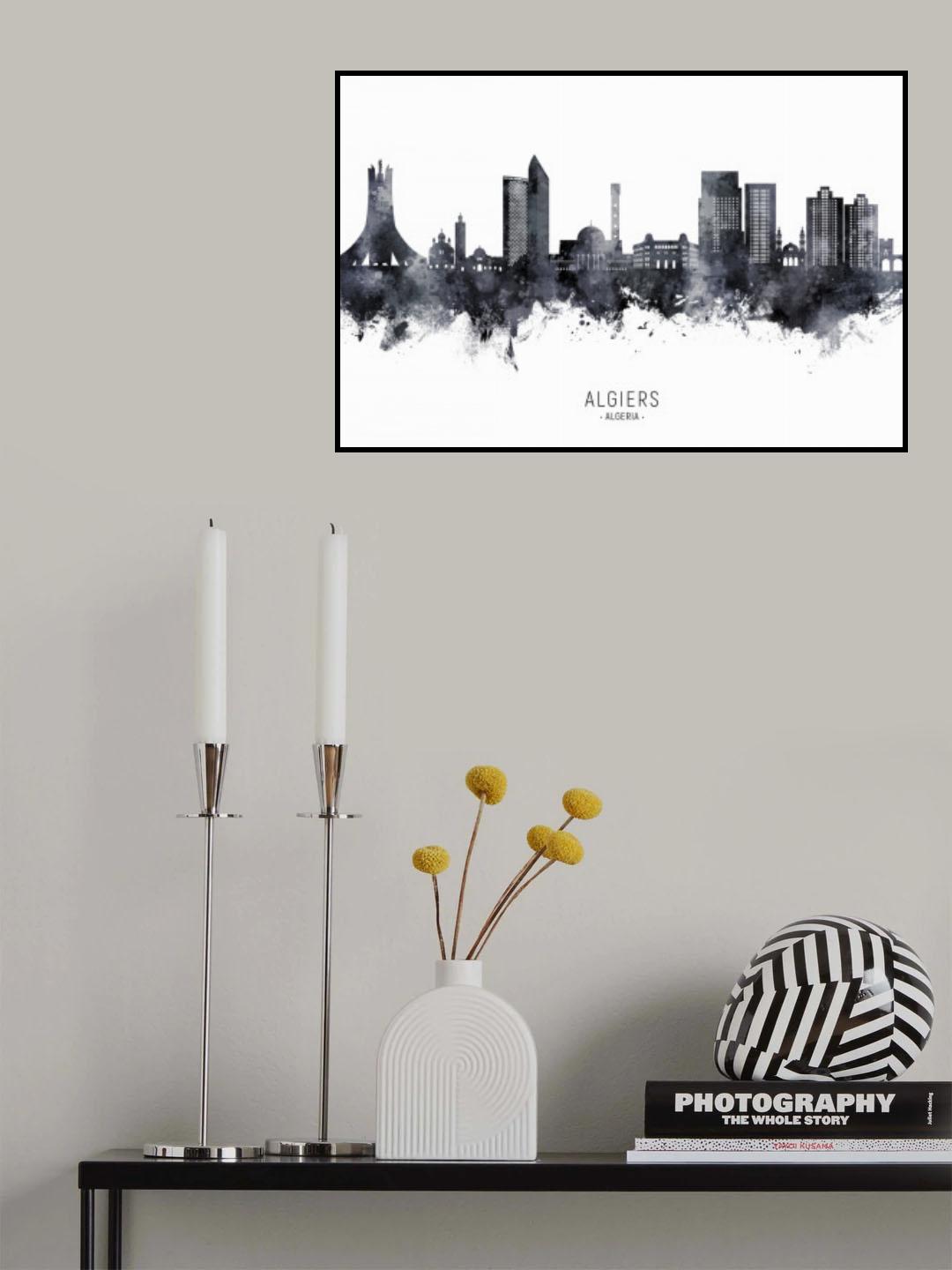 Algiers Algeria Skyline Poster och Canvastavla