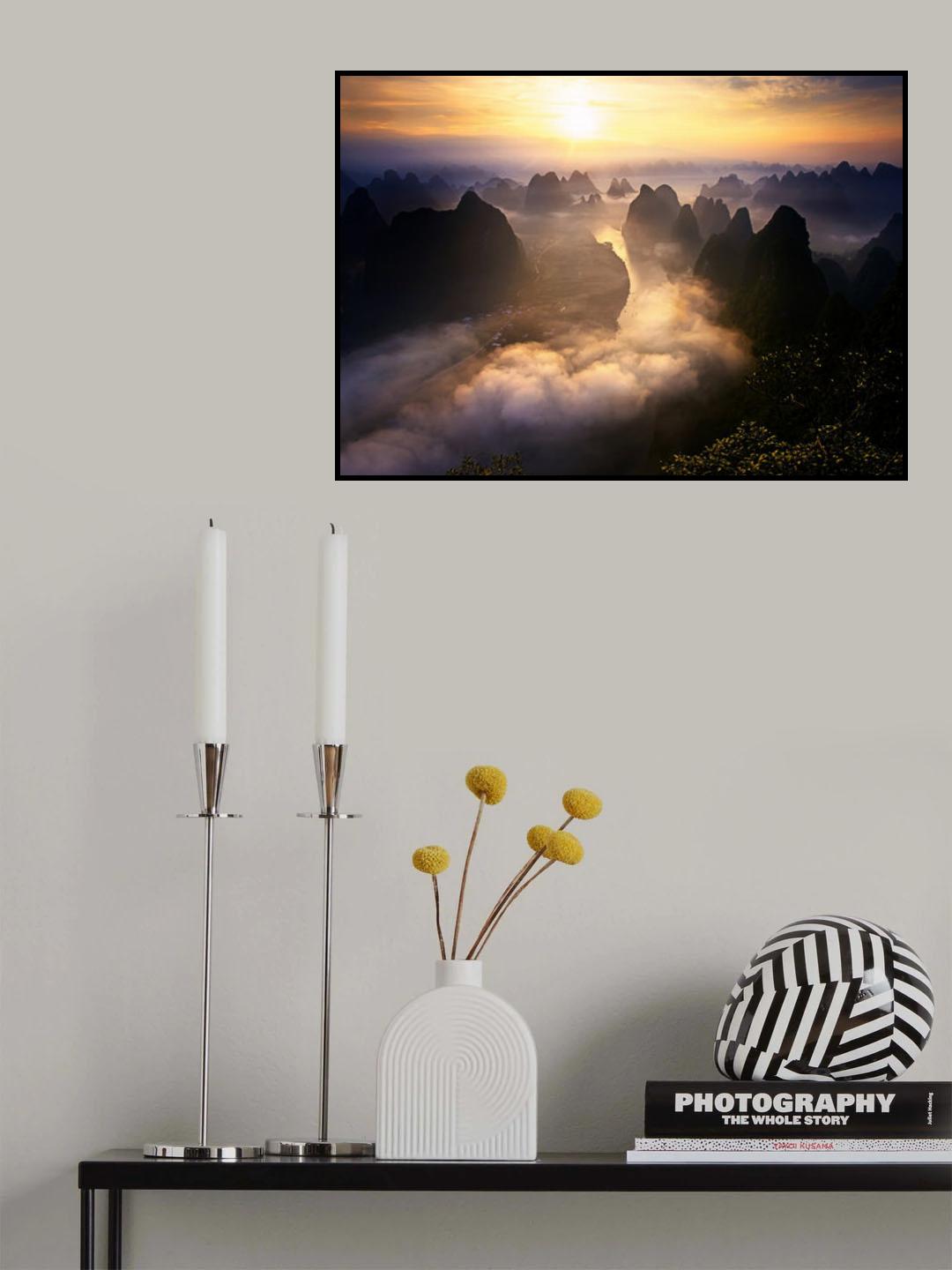 Xianggong Shan at dawn Poster och Canvastavla