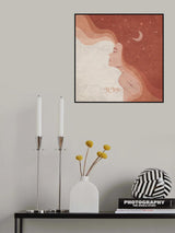 Moon Lady Terracotta Lune Poster och Canvastavla