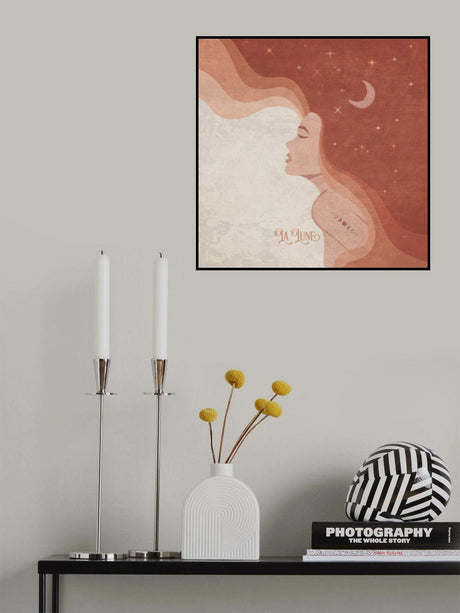Moon Lady Terracotta Lune Poster och Canvastavla
