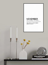 Quote November Badass Poster och Canvastavla