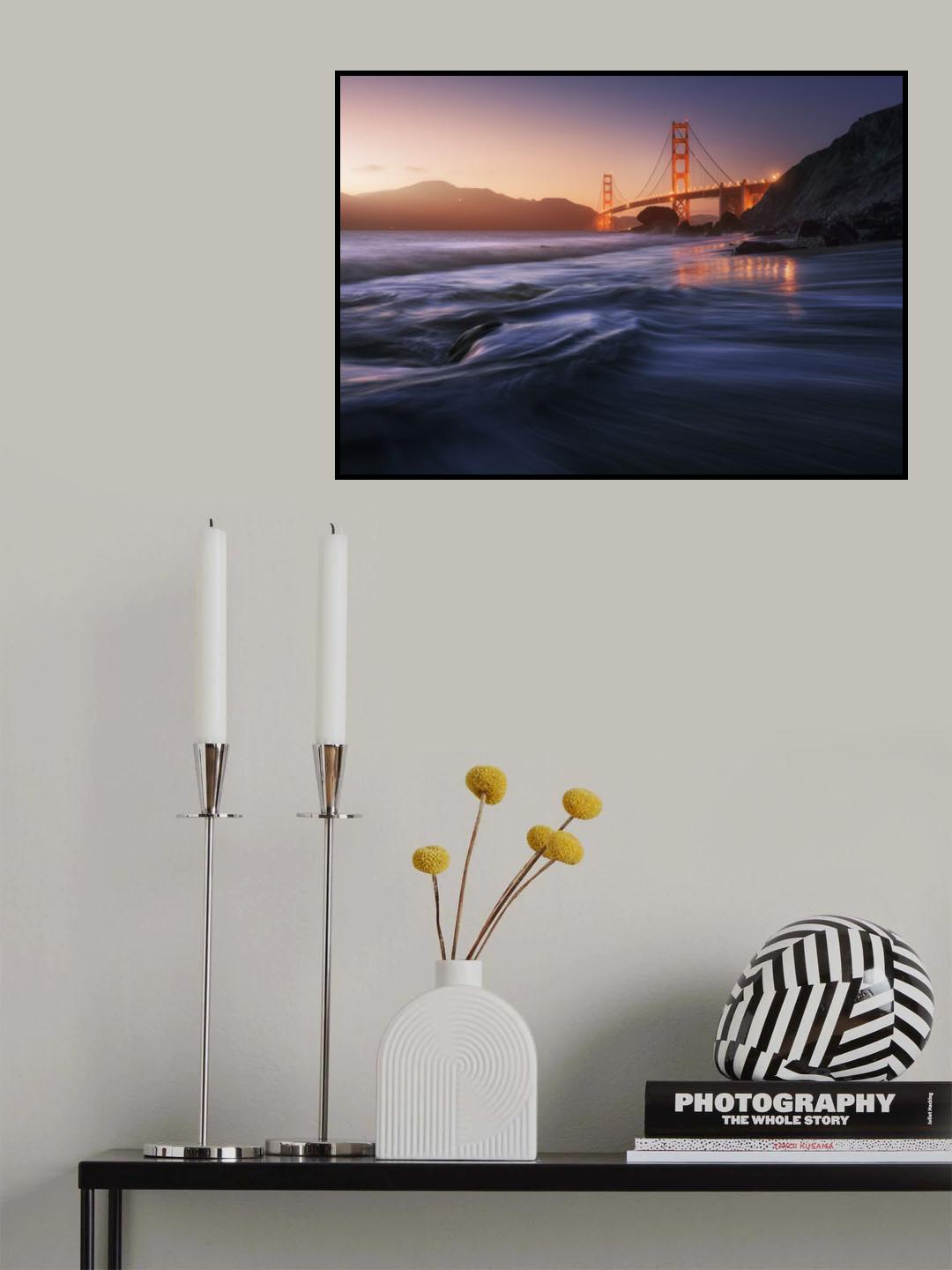 Golden beach Poster och Canvastavla