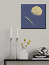 Rocket & Moon Poster och Canvastavla