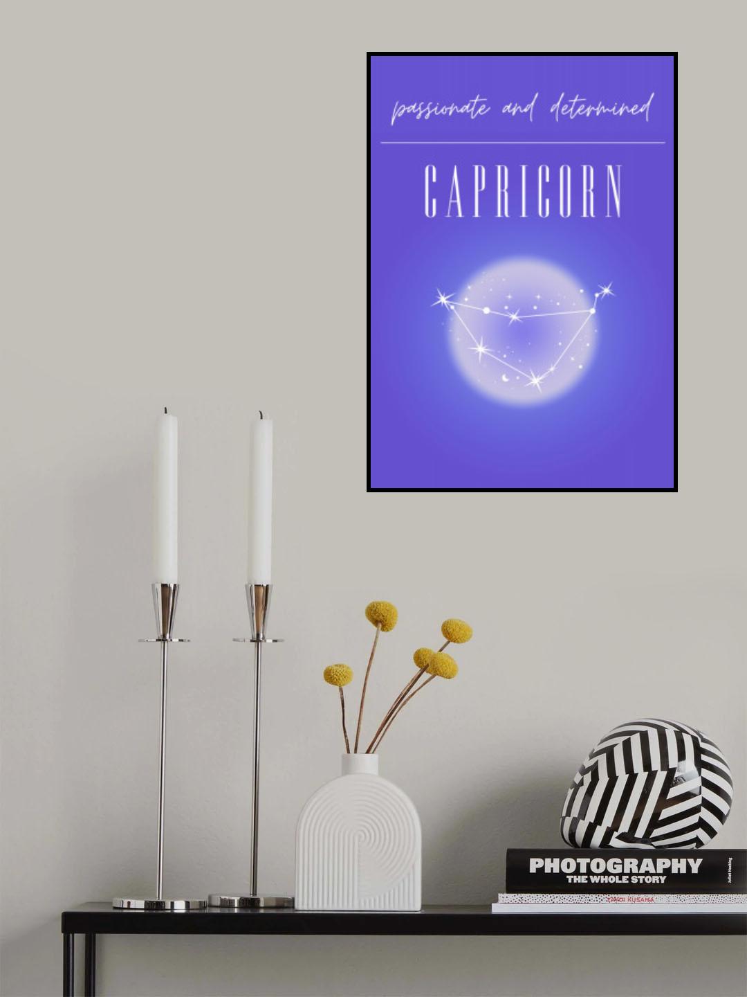 Capricorn Zodiac Print Art Poster och Canvastavla