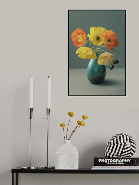 Icelandic Poppy Still Life Poster och Canvastavla