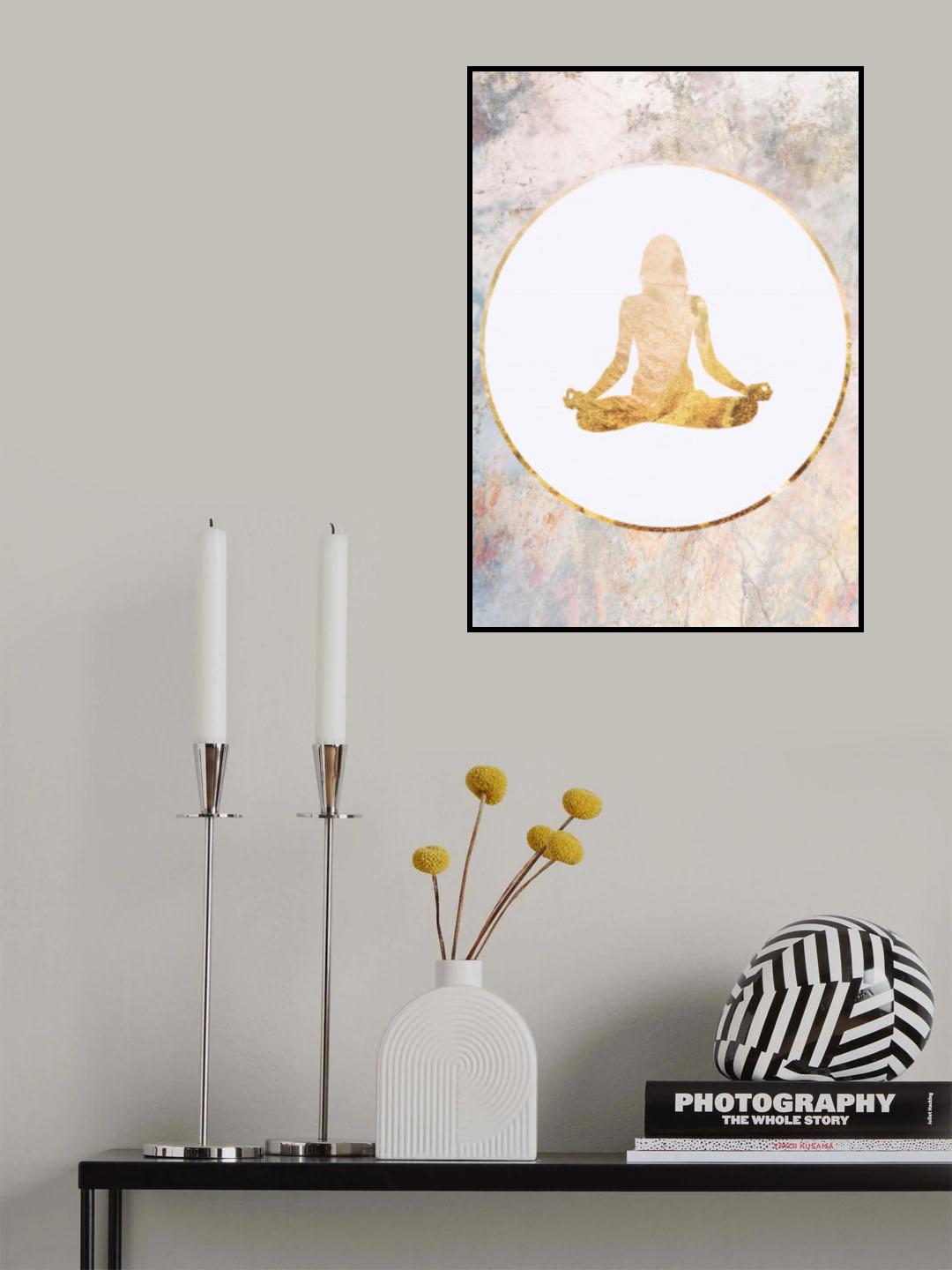 Yoga gold 2 Poster och Canvastavla