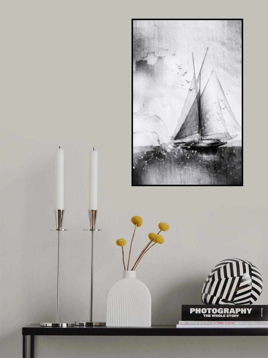 '...I am sailing, stormy waters, to be free..' Poster och Canvastavla