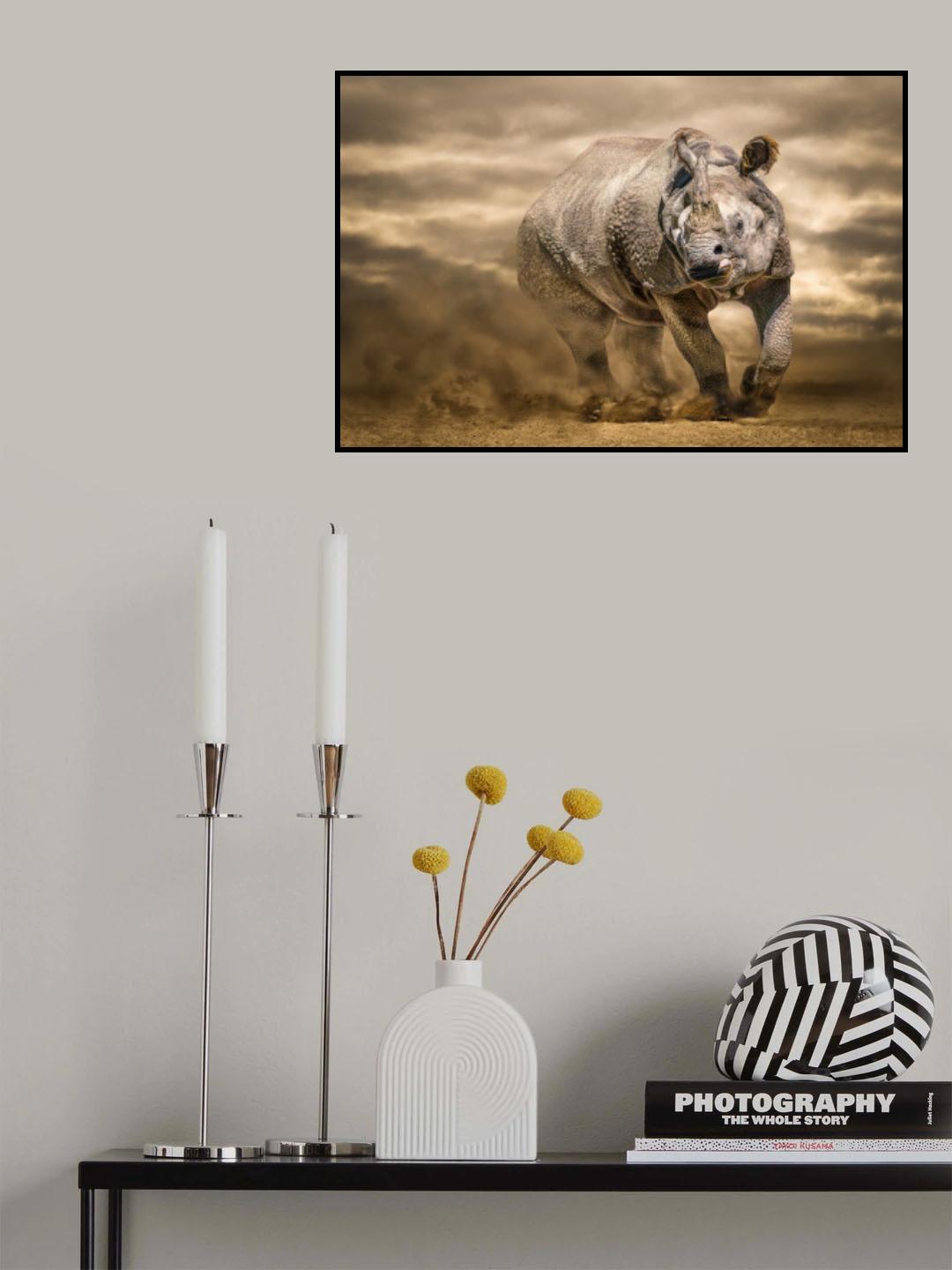DesertRino Poster och Canvastavla