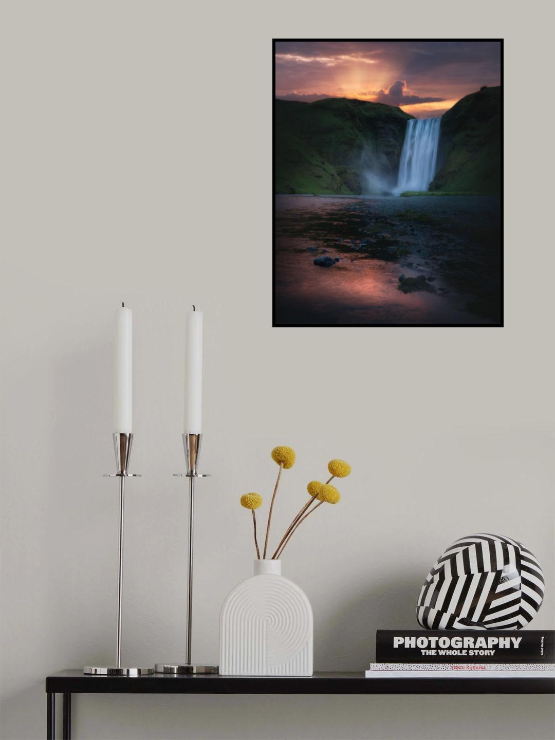 Skógafoss Poster och Canvastavla