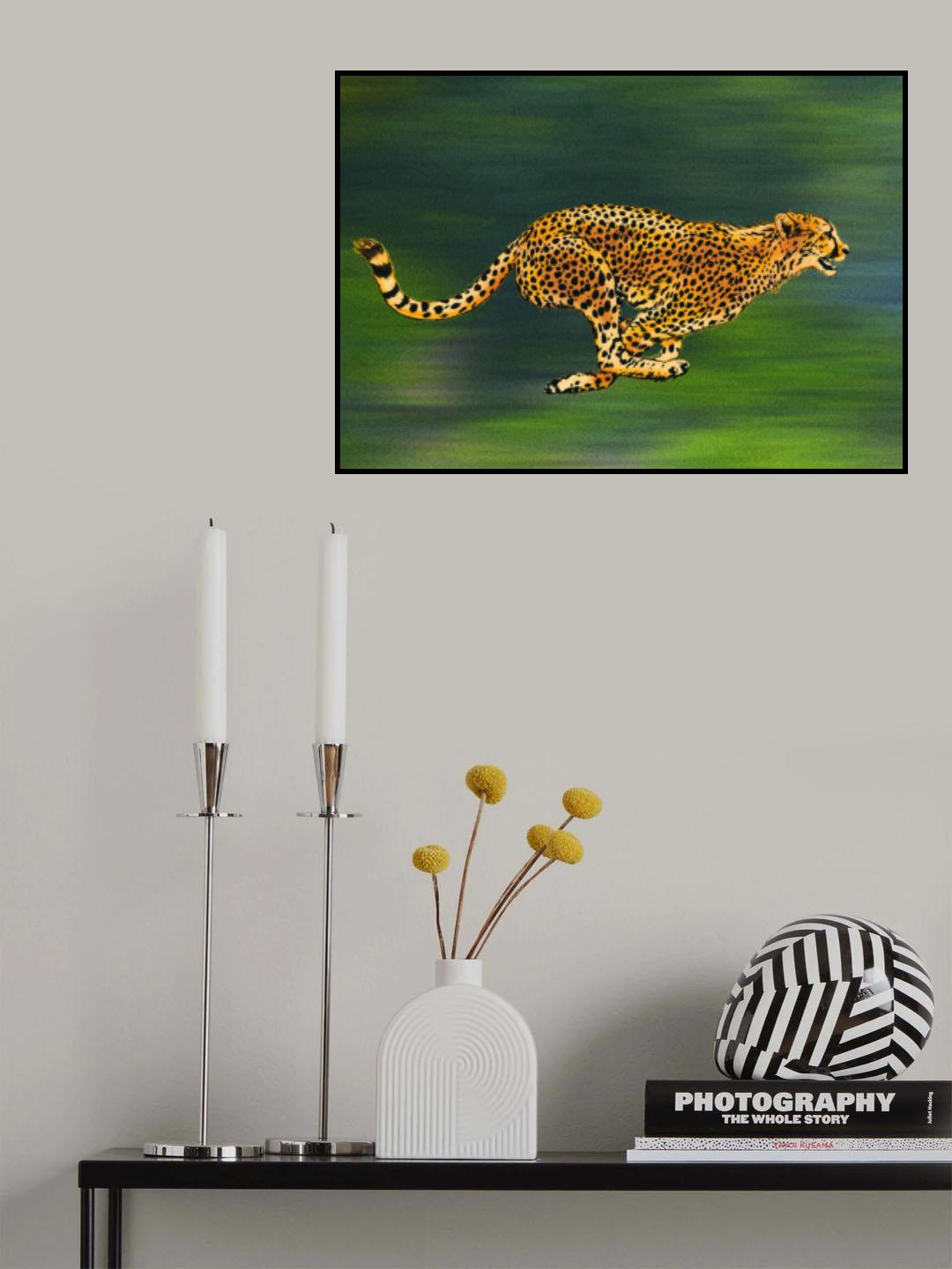 Cheetah Full Sprint Poster och Canvastavla
